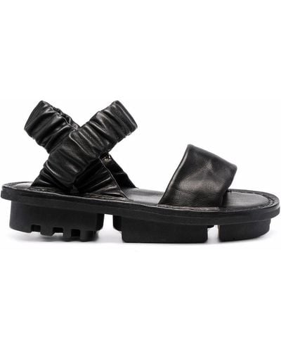 Trippen Ruched-strap Sandals - Black