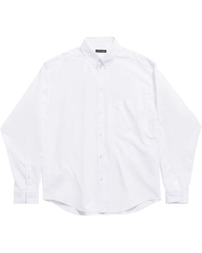 Balenciaga Political Stencil Cotton Shirt - White