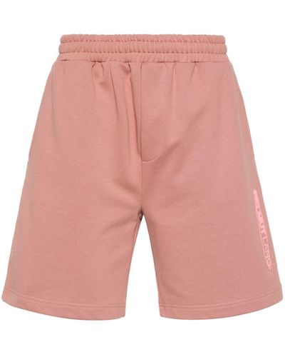 Helmut Lang Space-logo Cotton Shorts - Pink