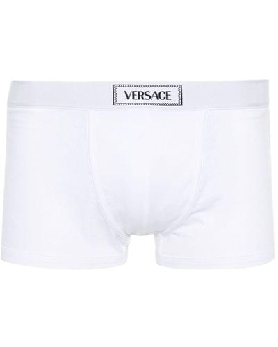 Versace Bóxer con logo en jacquard - Blanco