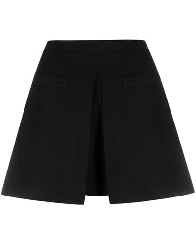 Moschino Pleat-detail Short Shorts - Black