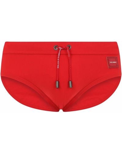 Dolce & Gabbana Logo Swimming Briefs - Red