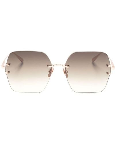 Linda Farrow Carina Oversize-frame Sunglasses - Natural