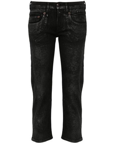 R13 Cropped Low-rise Jeans - Black