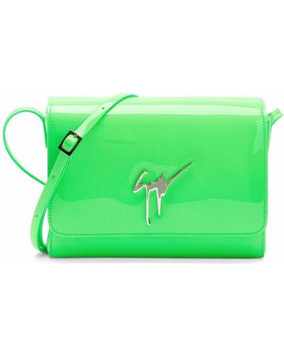 Giuseppe Zanotti Cursa Patent Leather Clutch Bag - Green