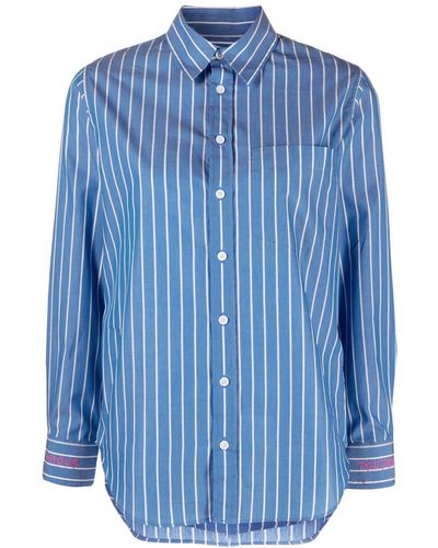 Zadig & Voltaire Taski Striped Cotton Shirt - Blue
