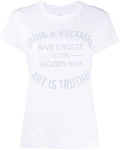 Zadig & Voltaire フロックロゴ Tシャツ - ホワイト