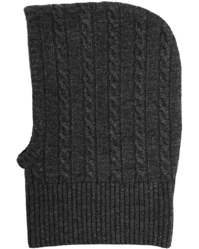 Goen.J Cable-knit Balaclava - Black