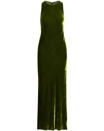 Polo Ralph Lauren ベルベット マキシドレス - グリーン