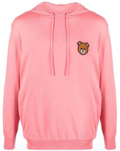 Moschino Logo-patch Hoodie - Pink