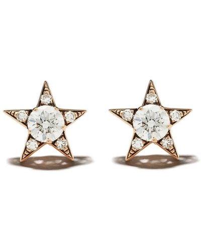 Selim Mouzannar 18kt Rose Gold Diamond Star Earrings - Metallic
