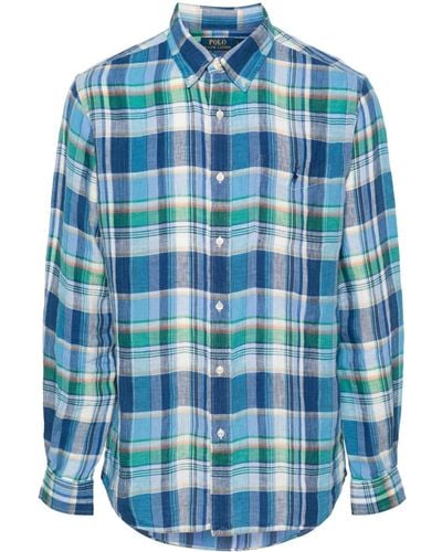 Polo Ralph Lauren Geruit Overhemd - Blauw