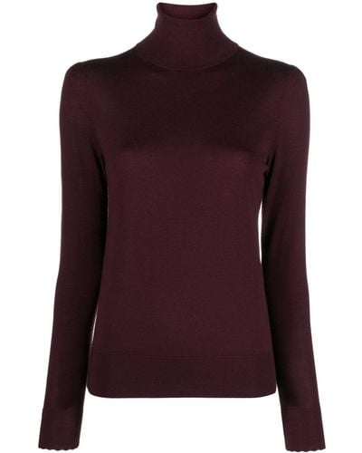 Chloé Roll-neck Wool Sweater - Purple
