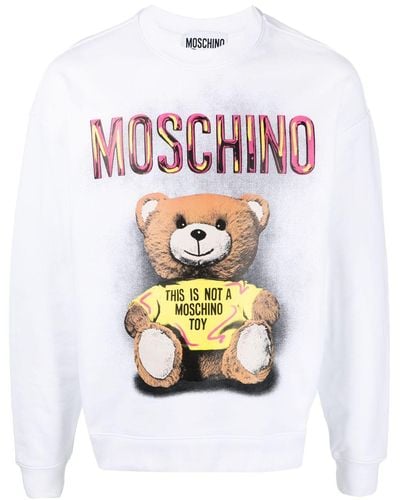 Moschino Sweater Met Grafische Print - Wit