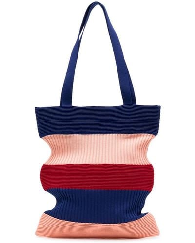 CFCL Strata Ribbed-knit Tote Bag - Blue