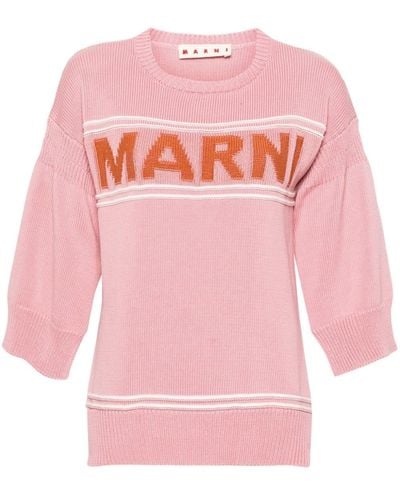 Marni Kurzärmeliger Pullover - Pink