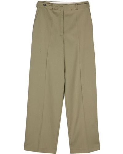 Rohe Pantalones anchos con cinturón - Verde