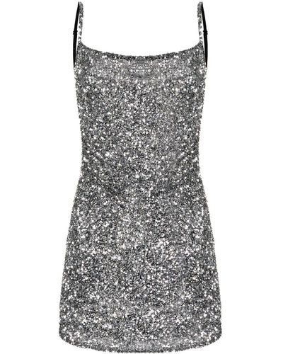 Rachel Gilbert Corrie Sequin Mini Dress - Grey