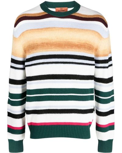 Missoni Stripe-pattern Wool Blend Sweater - White