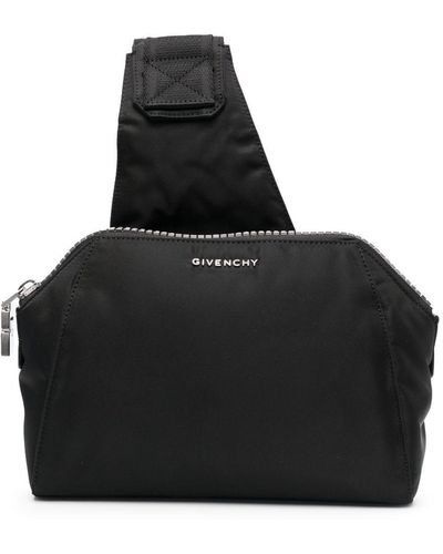 Givenchy Logo-Print Shoulder Bag - Black