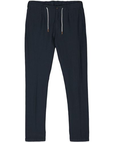 Eleventy Mid-rise Tapered Pants - Blue