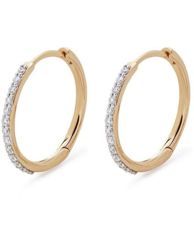 Monica Vinader 14kt Yellow Gold Diamond Hoop Earrings - Metallic