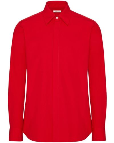 Valentino Garavani Hemd aus Popeline - Rot