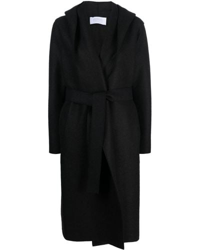 Harris Wharf London Manteau à taille nouée - Noir