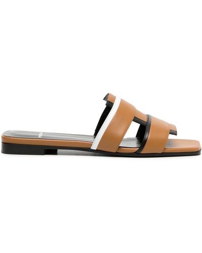 Pierre Hardy Double-strap Leather Sandals - Brown