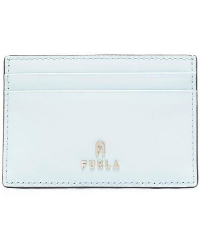 Furla Tarjetero con placa del logo - Blanco