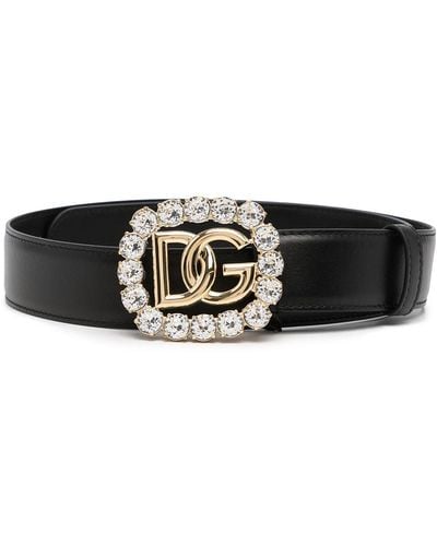 Dolce & Gabbana ドルチェ&ガッバーナ ロゴプレート ベルト - ブラック