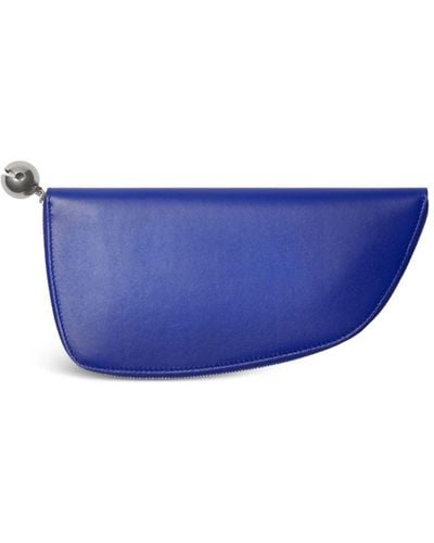 Burberry Shield Portemonnaie aus Leder - Blau