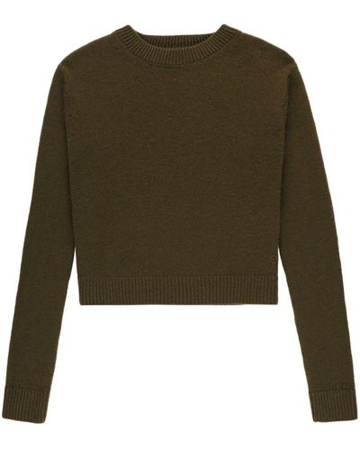 The Elder Statesman Crew-neck Cashmere Sweater - Green