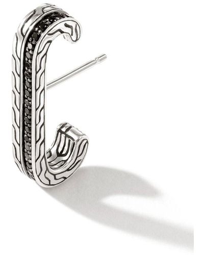 John Hardy Pendiente earcuff Carved Chain con espinela y zafiro - Metálico