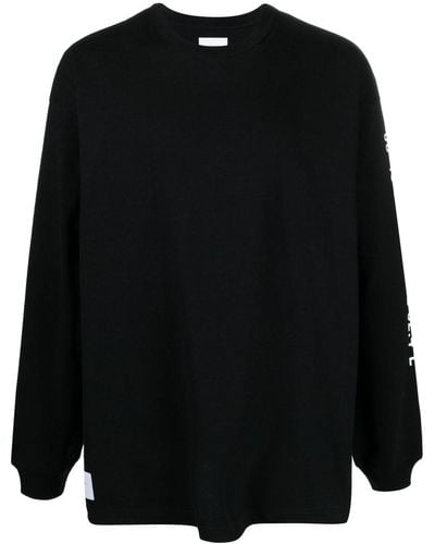 WTAPS Cut And Sew Cotton Sweatshirt - Black