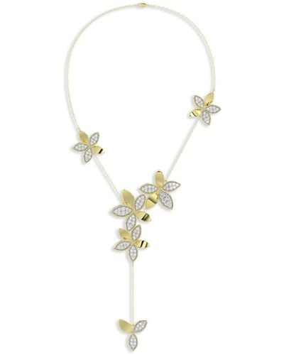Marchesa Collana a fiori in oro giallo 18kt con diamanti - Bianco
