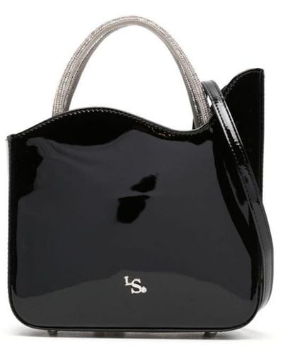 Le Silla Ivy Patent-leather Shoulder Bag - Black
