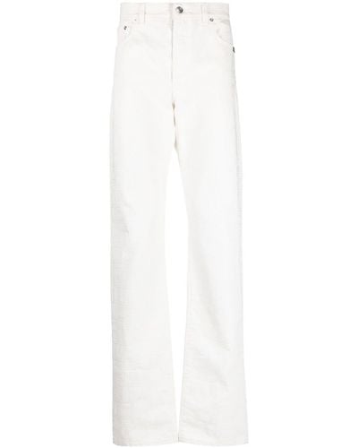 VTMNTS Barcode-print Straight-leg Jeans - White