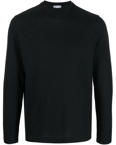 Zanone T-shirt a maniche lunghe - Nero