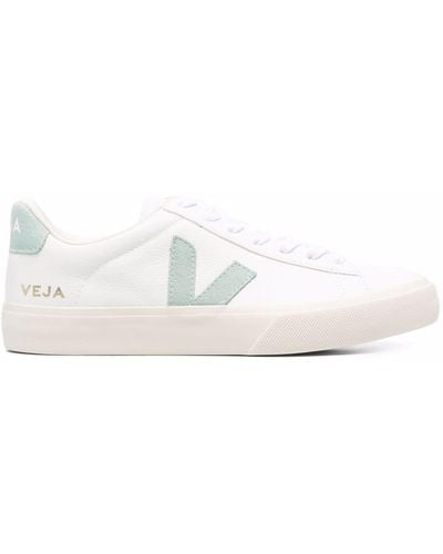 Veja Extra White Matcha Womens Campo Leather Trainers - Bianco