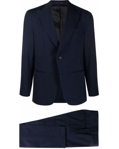 Caruso Einreihiger Anzug - Blau