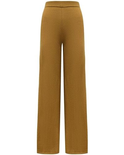 12 STOREEZ Wool-silk Knitted Trousers - Natural