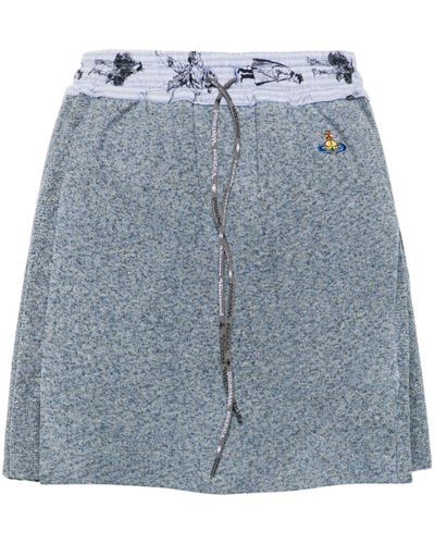 Vivienne Westwood Kilt Bea Orb-embroidered Mini Skirt - Blue