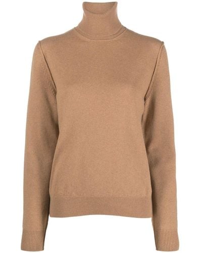 Maison Margiela Roll-neck Cashmere Sweater - Natural