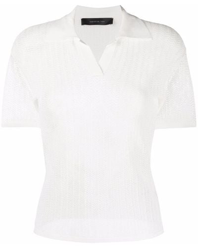 FEDERICA TOSI Strukturiertes Poloshirt - Weiß