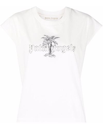 Palm Angels ロゴ タンクトップ - ホワイト