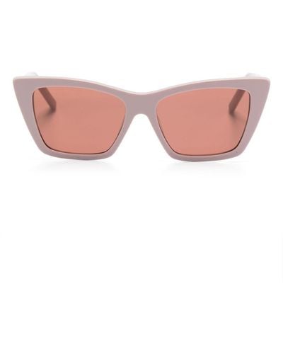 Saint Laurent Gafas de sol con montura estilo mariposa - Rosa