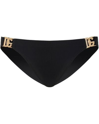 Dolce & Gabbana Logo-tag Bikini Bottoms - Black