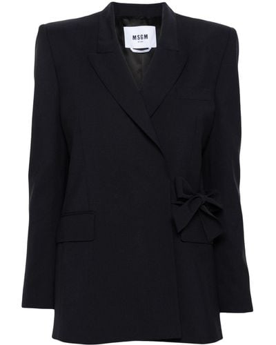 MSGM Blazer Met Dubbele Rij Knopen - Zwart