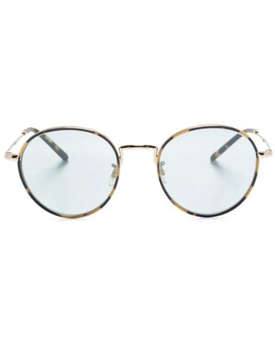 Oliver Peoples Sidell ラウンド眼鏡フレーム - メタリック